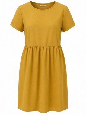 Tradlands Short-Sleeve Midi Dress | Linen Blend with Pockets